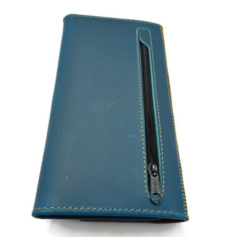 Handmade Leather Women's Wallet Andean Community - Picture 5 of 8